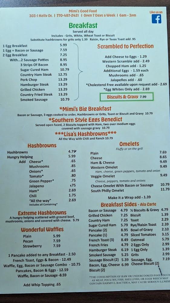 Mimi's Good Food Menu image 3